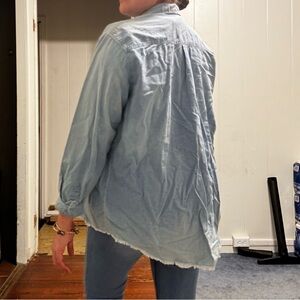 Quiksilver Light Blue Button-Down Denim Shirt